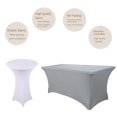 thumbnail image 3 of Elastic Tablecloth Decorative Close-fitted Unique Banquet Rectangular Table Cover, 3 of 5