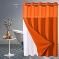 thumbnail image 3 of Rideau de Douche avec Poids Magnétiques / Tissu Polyester Robuste / Rideau de Salle de Bain Résistant à l'Eau pour Maison, Appartement, Dortoir, VR / Conception Réversible 71 x 80 Pouces avec Grands Oeillets, 3 of 5