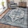 thumbnail image 2 of HOMERRY Area Rug 9' x 12' Rugs for Living Room Vintage Persian Rug Distressed Print Indoor Floor Cover, Blue, 2 of 5