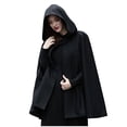 thumbnail image 2 of Simua Trench-Coat pour Femmes Cape à Capuche Long Ouvert Poncho Poncho Cardigan, 2 of 7