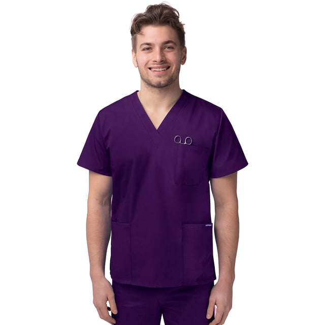 Sivvan Unisex V-Neck 3 Pocket Scrub Top (Available in 15 Colors)