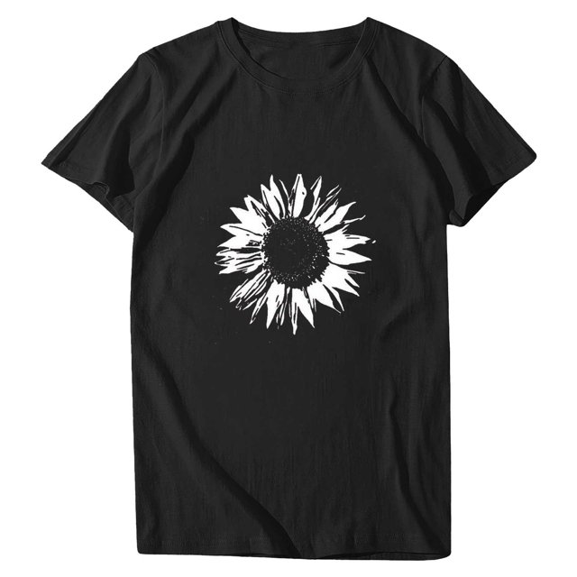 Birdeem T-Shirt Blouse à Manches Courtes à Col Rond Imprimé pour Femmes Grande Taille