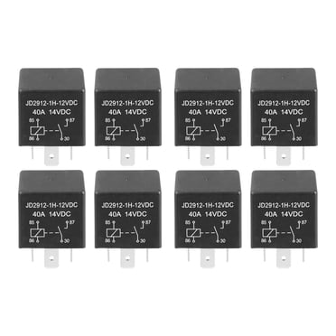 Unique Bargains Relais de Voiture 4 Broches 12V 40Amp SPST Modèle JD2912-1H-12VDC 40A 14VDC Interrupteurs de Relais Automobile 8 Pcs
