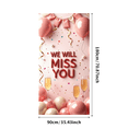 thumbnail image 3 of Pink Themed Glittery Triangle Banner with We Will Miss You Lettering, Party Background Backdrop Decorations, Farewell Party Retirement Party Leaving Party Decor Photo Booth Props, 3 of 4