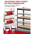 thumbnail image 3 of Étagère de Rangement de Cuisine en Métal Robuste à 3 Niveaux Réglables - Support d'Organisation Utilitaire - Capacité de 1320 Lb - pour Garage, Garde-Manger, Entrepôt - Noir, Taille : 150x60x91,2 cm, 3 of 8