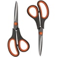 thumbnail image 1 of Scissors, 8" Scissors Bulk 2-Pack, Ultra Sharp Titanium Blade Shears, Comfort-Grip Handles, Sturdy Sharp Scissors for Office, 1 of 7