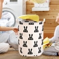 thumbnail image 5 of Hearth & Gear Patterned Linen Laundry Hamper Without Lid Large Open Top Stylish And Breathable Fabric For Bedroom Or Bathroom Easy And Durable Design Laundry Clean And Laundry Rolling Laundry with, 5 of 5