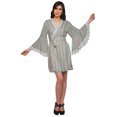 thumbnail image 2 of Moomaya Printed Robe For Women Dressing Gown Short Cotton Summer Bathrobe, 2 of 6