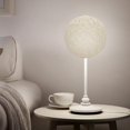 thumbnail image 2 of Pendant Light Shade Basket Lamp Holder Rattan Ball Lampshade for Dining Room White, 2 of 8