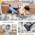 thumbnail image 2 of BERTHMEER 8'x10' Area Rugs for Living Room Bedroom Office Dining Room Kitchen Farmhouse Abstract Modern Contemporary Machine Washable Indoor Rugs Carpets, Black, 2 of 6