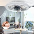 thumbnail image 2 of Ventilateur de Plafond avec Lumière, Télécommande, Vitesse et Luminosité Réglables, 2 of 8