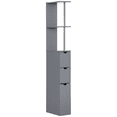 thumbnail image 1 of HOMCOM Narrow Bathroom Floor Cabinet with Drawer, Open Shelves, 1 of 10