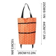 thumbnail image 3 of Chmadoxn Storage Trunks, Foldable Shopping Trolley Soft Fabric Shopping Trolley With Folding Wheels Strength Saving Reusable Shopping Bag For Shopping Or Travel Foldable Shopping Trolley, 3 of 5