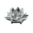thumbnail image 2 of Birdeem Colored Crystal Glass Lotus Candle Tea Lamp Holder Buddhist Candle, 2 of 9