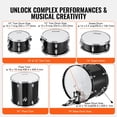 thumbnail image 3 of VEVOR Adult Drum Set, 5-Piece, 22 inches Complete Full Size Drum Kit with Bass Toms Snare Floor Drum Adjustable Throne Stands Cymbal Hi-Hat Peda, 3 of 9