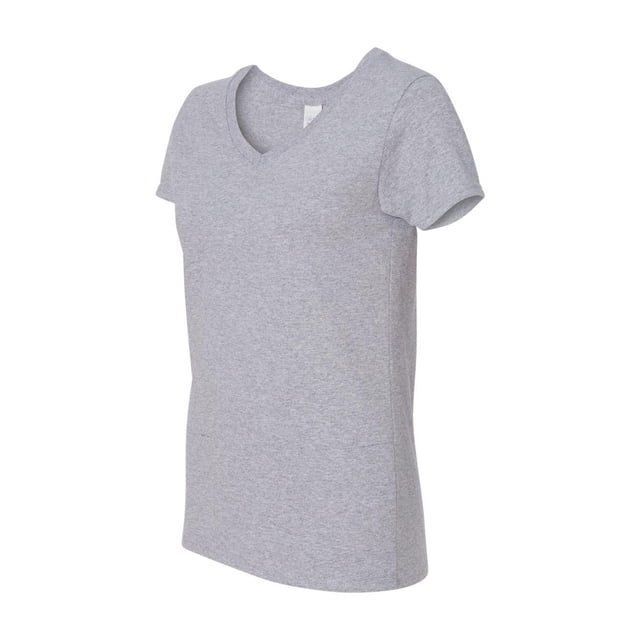 Gildan - T-Shirt à Col en V pour Femmes en Coton Épais