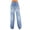 Dark Blue, variant on EQWLJWE Summer Saving!Straight Leg Boyfriend Jeans for Women Button Hem Bootcut Jeans,Wide Leg Jeans for Women Stretch High Wasited Elastic Waist Bell Bottom Baggy Y2k Pants