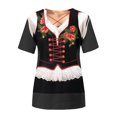 thumbnail image 4 of Kcodviy T-Shirts Confortables à Imprimé pour Femmes Col Roulé T-Shirts pour Femmes Col Rond Manches Courtes Hauts à Manches Longues T-Shirts pour Femmes Tuniques Blouse, 4 of 4