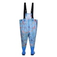 thumbnail image 4 of WEIYLL Baby Girls Bodysuits Ruffled Fly Short Sleeve Overalls Summer Solid Color Square Neckline Sky Blue Toddler Overalls for 18-24 Months, 4 of 8