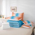 thumbnail image 4 of YST Ensemble de Literie Couette Esthétique Abstraite Bleu et Orange, 7 Pcs, Format Double, 4 of 4