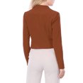 thumbnail image 3 of INSPIRE CHIC Veste Blazer Courte Sans Col pour Femme, de Travail/bureau/affaires Décontracté, 3 of 6