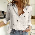 thumbnail image 2 of Pompotops T-shirt à Manches Longues Décontracté Imprimé Mode pour Femmes en Lin en Solde, 2 of 6
