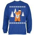 thumbnail image 1 of Big Fox Ugly Christmas Sweater Royal Adult Sweatshirt, 1 of 1