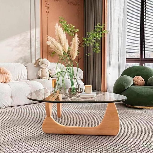 Heavenly Collection Wood Appearance Coffee Table for Living Room, Modern Rectangular Center Table
