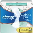 thumbnail image 2 of Always Pure Cotton with FlexFoam Pads, Size 1, Regular, with Wings, Unscented, 2 of 17