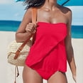 thumbnail image 2 of Birdeem Womens Two Piece Set Swimsuits Solid Tummy Control Swimwear Beachwear, 2 of 9