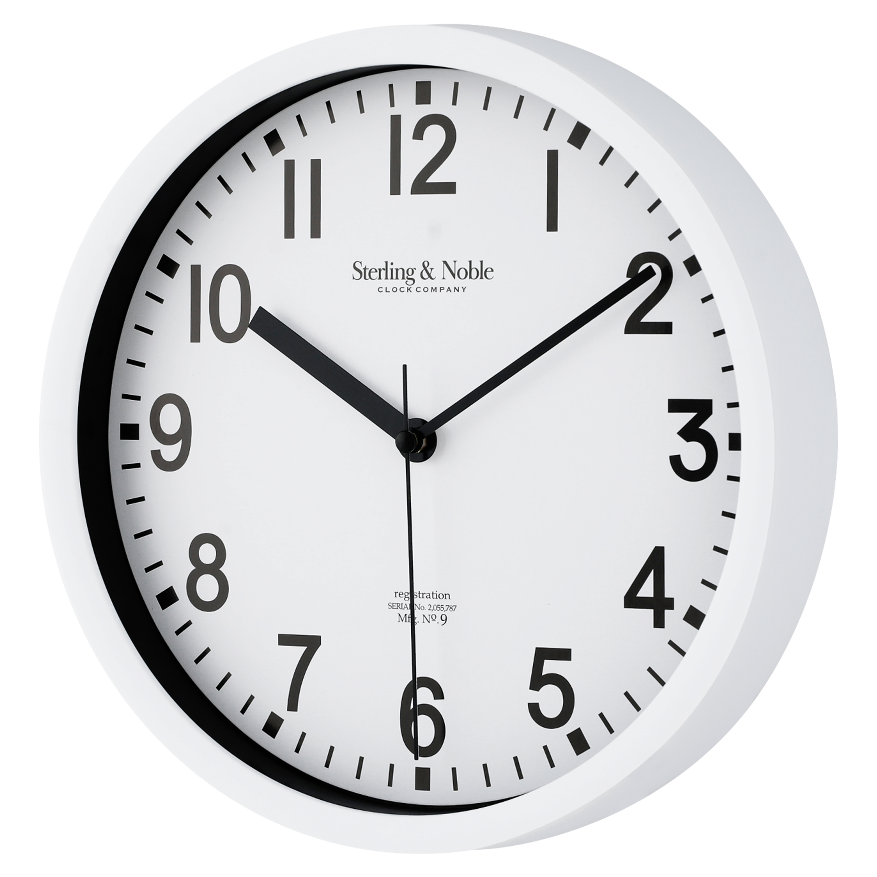 Horloge murale analogique ronde noire de base de 8,8 pouces pour l'intérieur HOMETRENDS