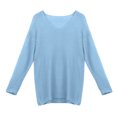 thumbnail image 3 of Hauts de Mode pour Femmes, Chandail-Over Ample à Col en V, Manches Longues, Couleur Unie, 3 of 8