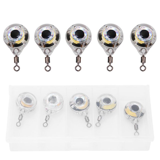 Haofy 5 Pcs Lampe de Pêche sous-Marine LED en Forme d'Il Leurres Outils