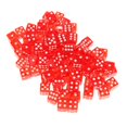 thumbnail image 2 of 100 x Translucent 16mm Six Sided Spot Dice RPG Dice Six Sided Games Red, 2 of 9