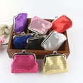 thumbnail image 2 of Trayknick Mode Femmes Paillettes Boucle Mini Porte-Monnaie Pochette Portefeuille Pratique Sac Rouge, 2 of 13
