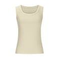 thumbnail image 3 of Yuyuzo Camisoles pour Femmes Chandails Sans Manches Col Rond Hauts de Sortie Tricot Côtelé Coupe Ajustée T-Shirts Basiques, 3 of 5