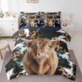 thumbnail image 1 of Erosebridal Farmhouse Cow Bedding Sets Queen Size, Rustic Animals Comforter Sets with Sheets, Cheetah Leopard Decor, Reversible, 1 of 1