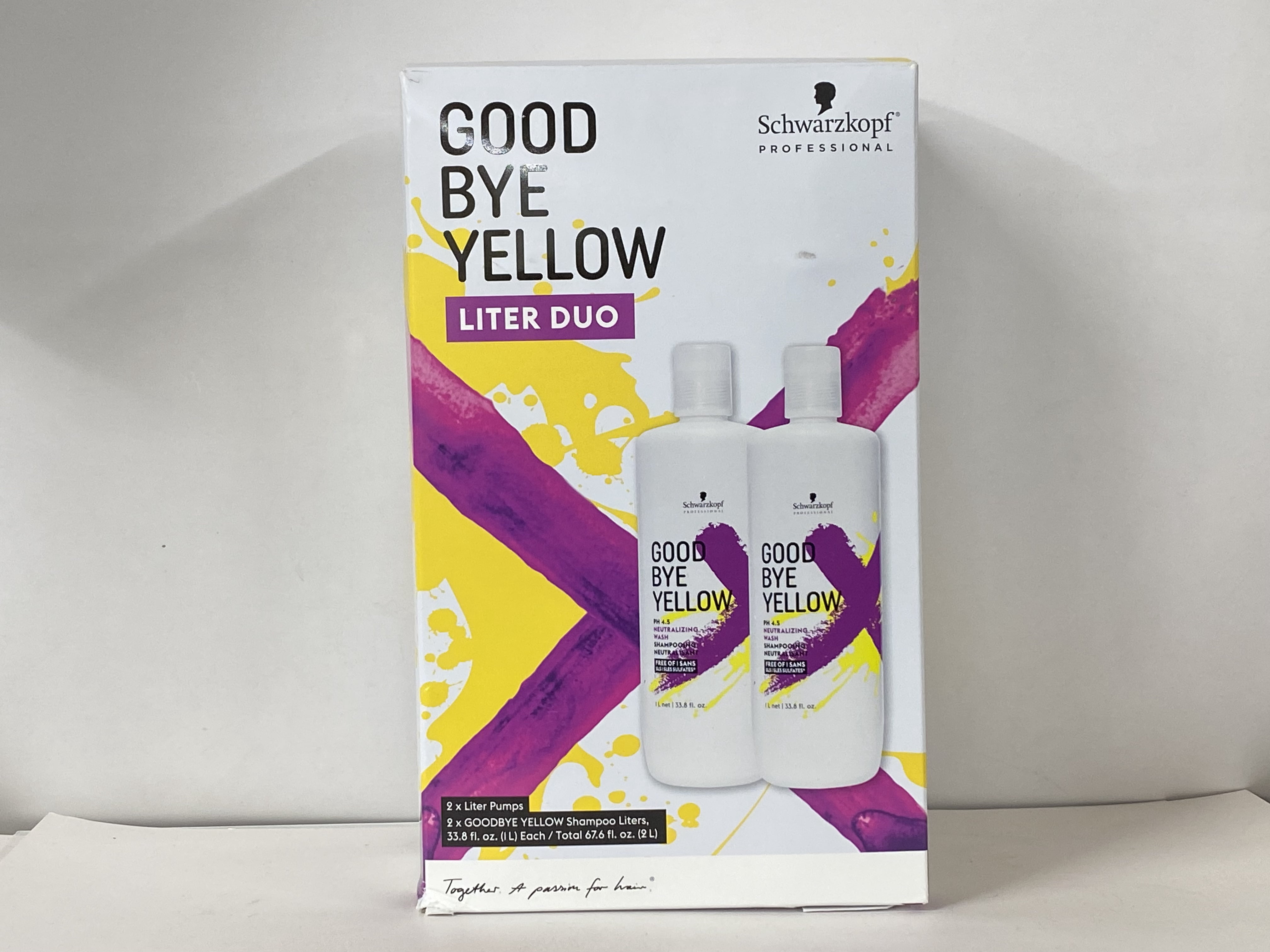 Schwarzkopf good bye yellow Shampoo Liter Duo + pump ❤️❤️ 2 pack ❤️❤️ sulfate free