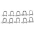 thumbnail image 1 of TOPINCN 10Pcs M5 Droite D Manille en Acier Inoxydable D Type Chaîne de Gréement Crochet Élingue Vis, Crochets de Gréement D, Manille en Acier Inoxydable Droite, 1 of 8