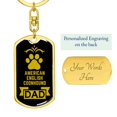 thumbnail image 3 of American English Coonhound Dad Dog Tag Keychain Stainless Steel or 18k Gold, 3 of 8
