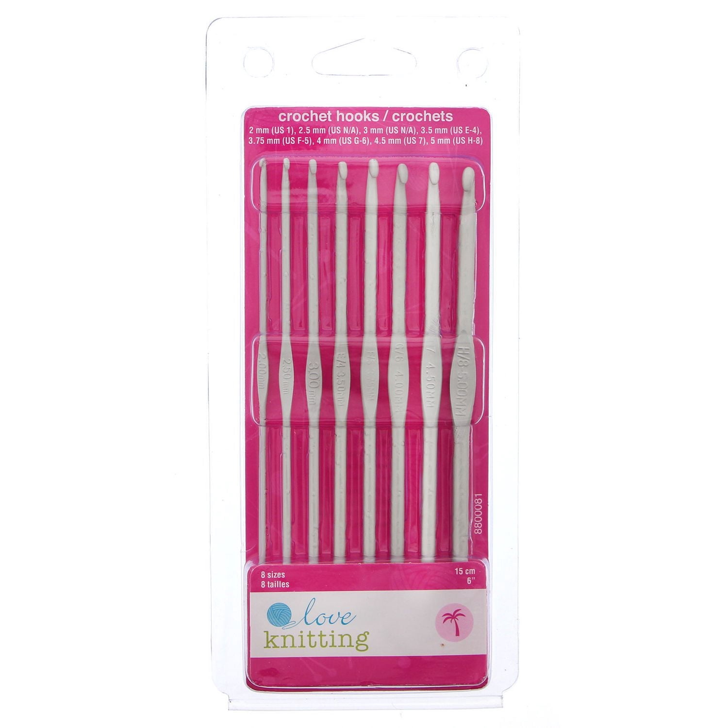 LOVE KNITTING Crochet Hooks Set, 15 cm (5.9 in)