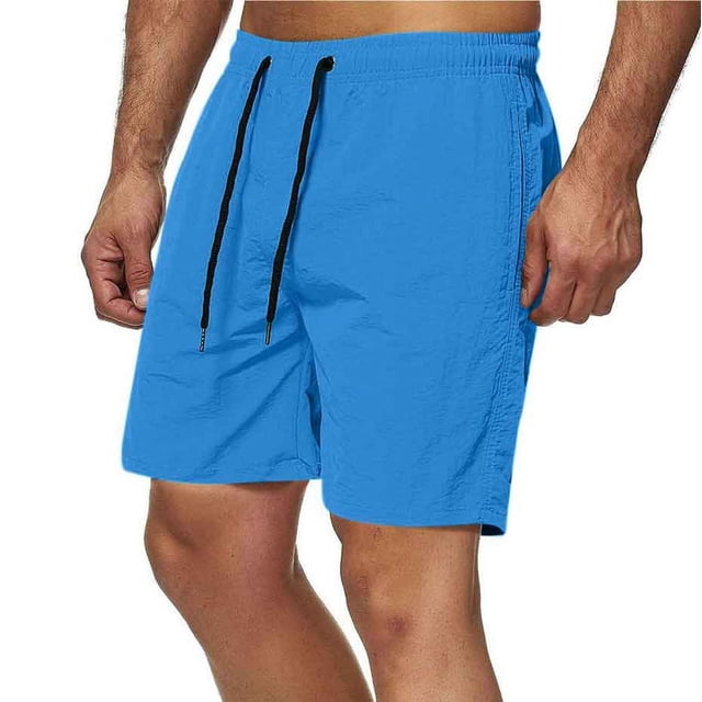 Plebaso Men's Quick Dry Shorts Drawstring Athletic Running Shorts Lightweight Summer Beach Sports Shorts