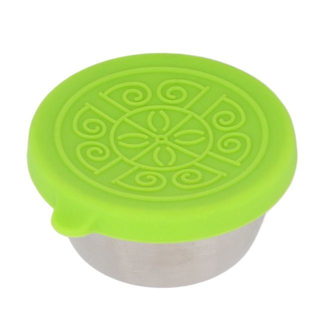 Condiment Container, Stainless Steel Silicone Lid Mellow Essential Oil Container Leakproof For Beauty Salon Green Lid