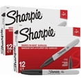 thumbnail image 2 of Sharpie Marqueurs Permanents à Pointe Fine, 24 Marqueurs (2 X Boîtes de 12), Noir (30051), 2 of 4