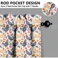 thumbnail image 3 of 1 Piece Chicken Kitchen Curtains and Valances Set for Windows Rooster Kitchen Window Curtains Over Sink Decor 18x54 in, 3 of 5