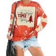 thumbnail image 4 of EGNMCR Chandail de Noël Mode Décontractée pour Femmes Manches Longues Imprimé de Noël Col Rond Couverture chandail, 4 of 7