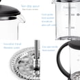 thumbnail image 4 of Easyworkz Eclipse French Press 12 oz Coffee Tea Maker with Borosilicate Glass, 4 of 8