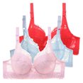 thumbnail image 1 of Kcodviy Pack of 3 Women Plus Size Sports Bras for Women 2X Bras with Underwire Push Compression Sports Bras for Women Up Bra Set Women's Women Sports Bra Pack Bustier Sports Bra Training Bra, 1 of 5