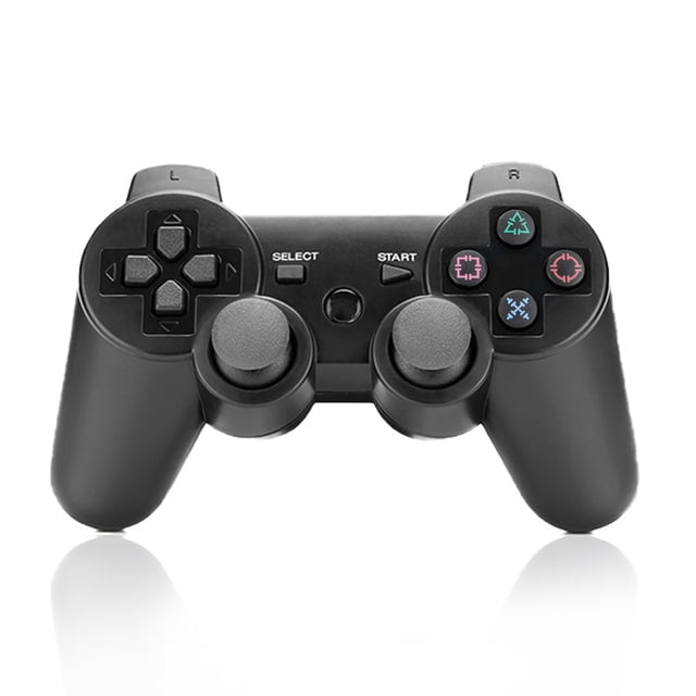 yeacher PS3 bluetooth wireless gamepad neutral P3 neutral snowflake handle centered front-facing full-controller view with a neutral-colored shell and visible snowflake pattern, two analog sticks, D-pad, four face buttons, shoulder buttons and central round home button on a white background; often used as a compact travel-friendly gamepad.