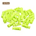 thumbnail image 3 of Unique Bargains Lot de 30 Butées à Ressort en Plastique à Double Trou pour Cordon de 4 mm, Vert Vif, 3 of 5